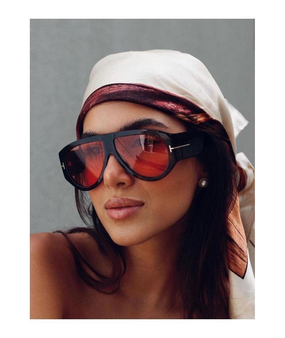 TOM FORD Коричневые пластиковые солнцезащитные очки, фото 2