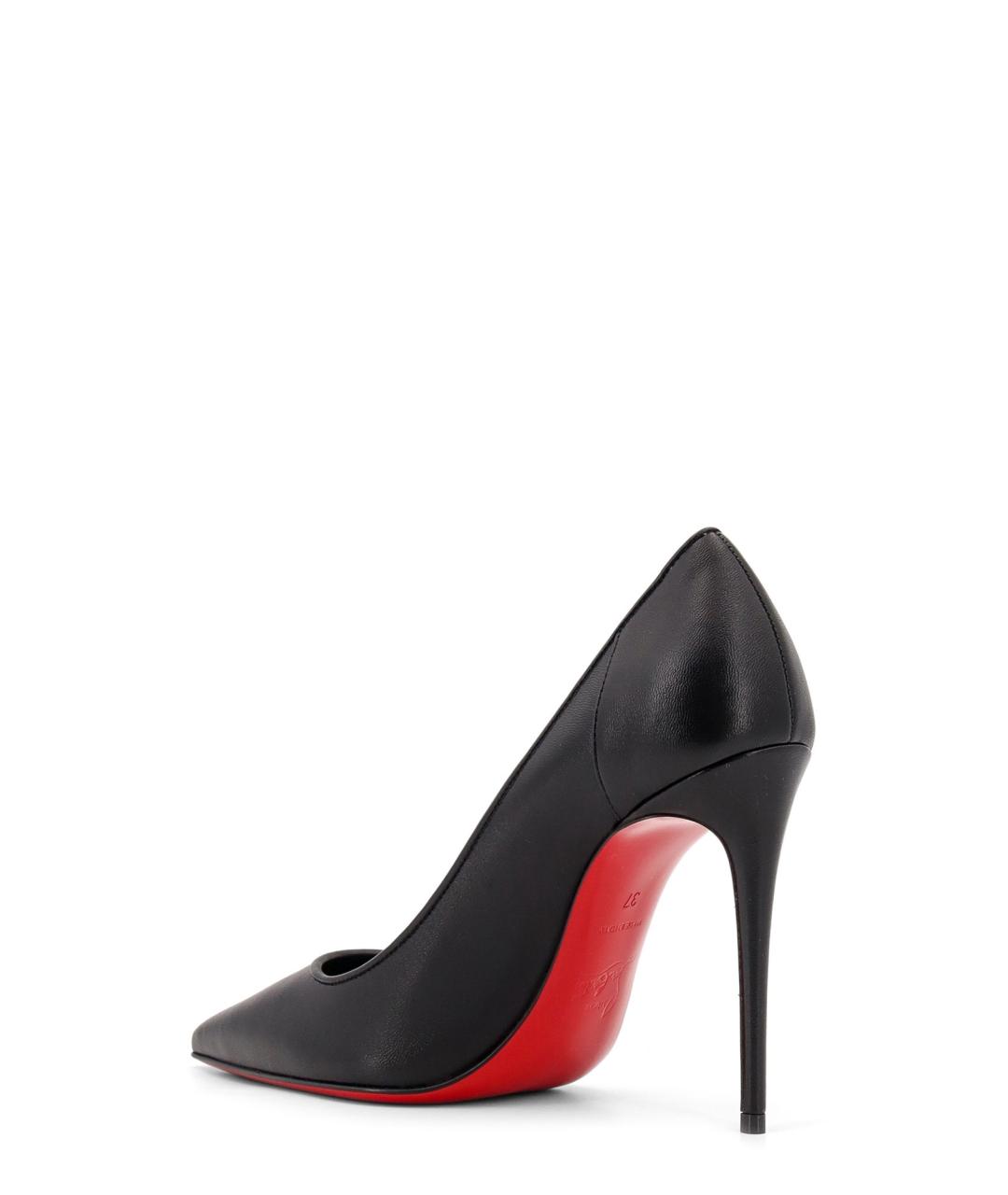 CHRISTIAN LOUBOUTIN Черные кожаные туфли, фото 3