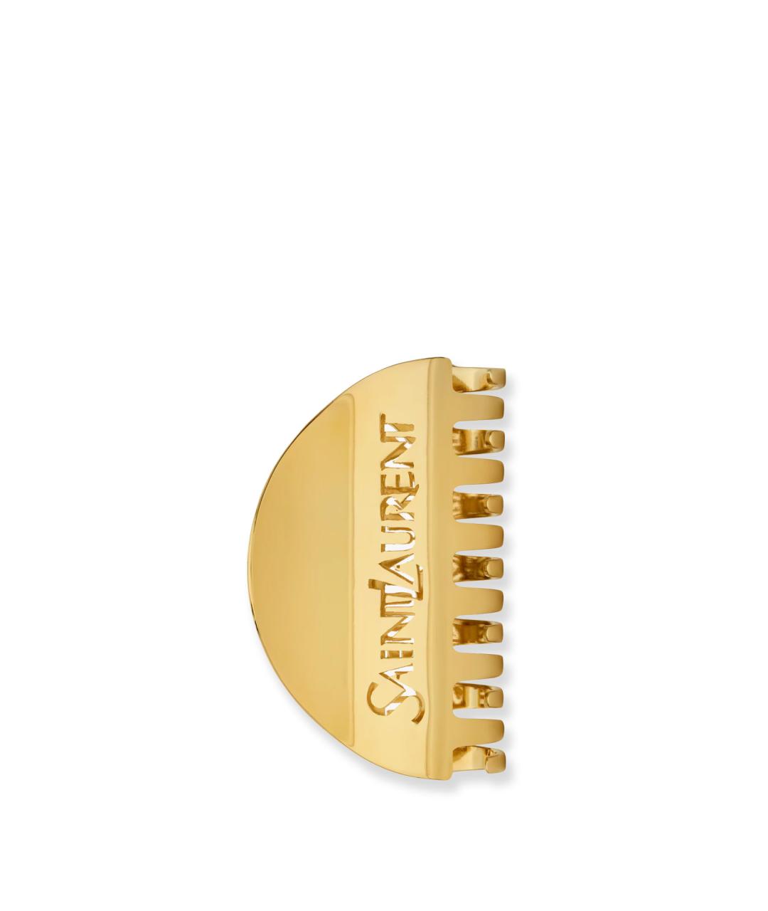 SAINT LAURENT Золотая заколка, фото 1