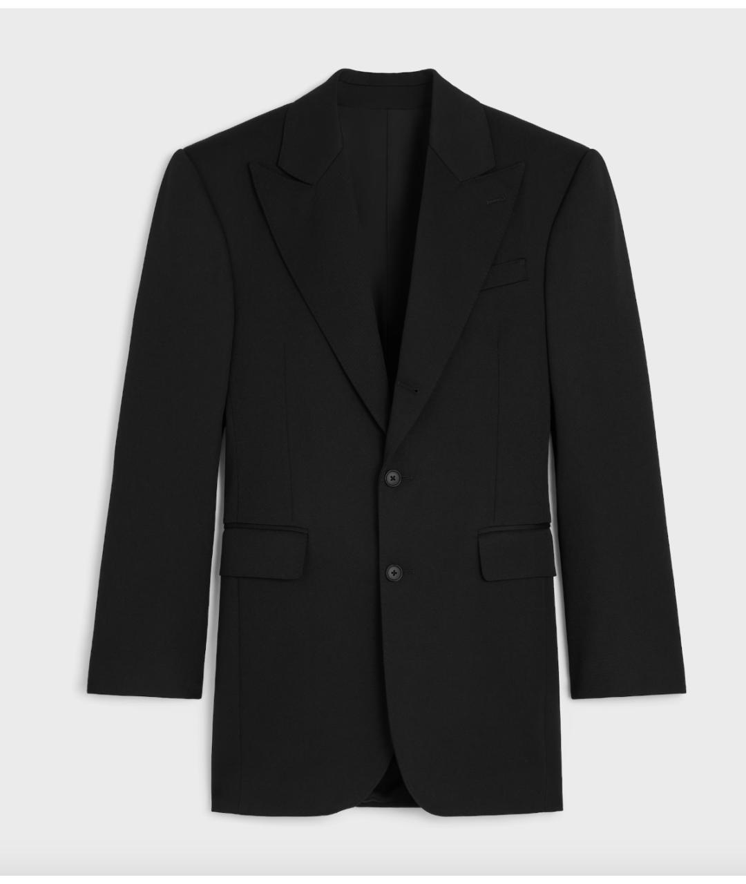 CELINE Черный шерстяной жакет/пиджак, фото 8