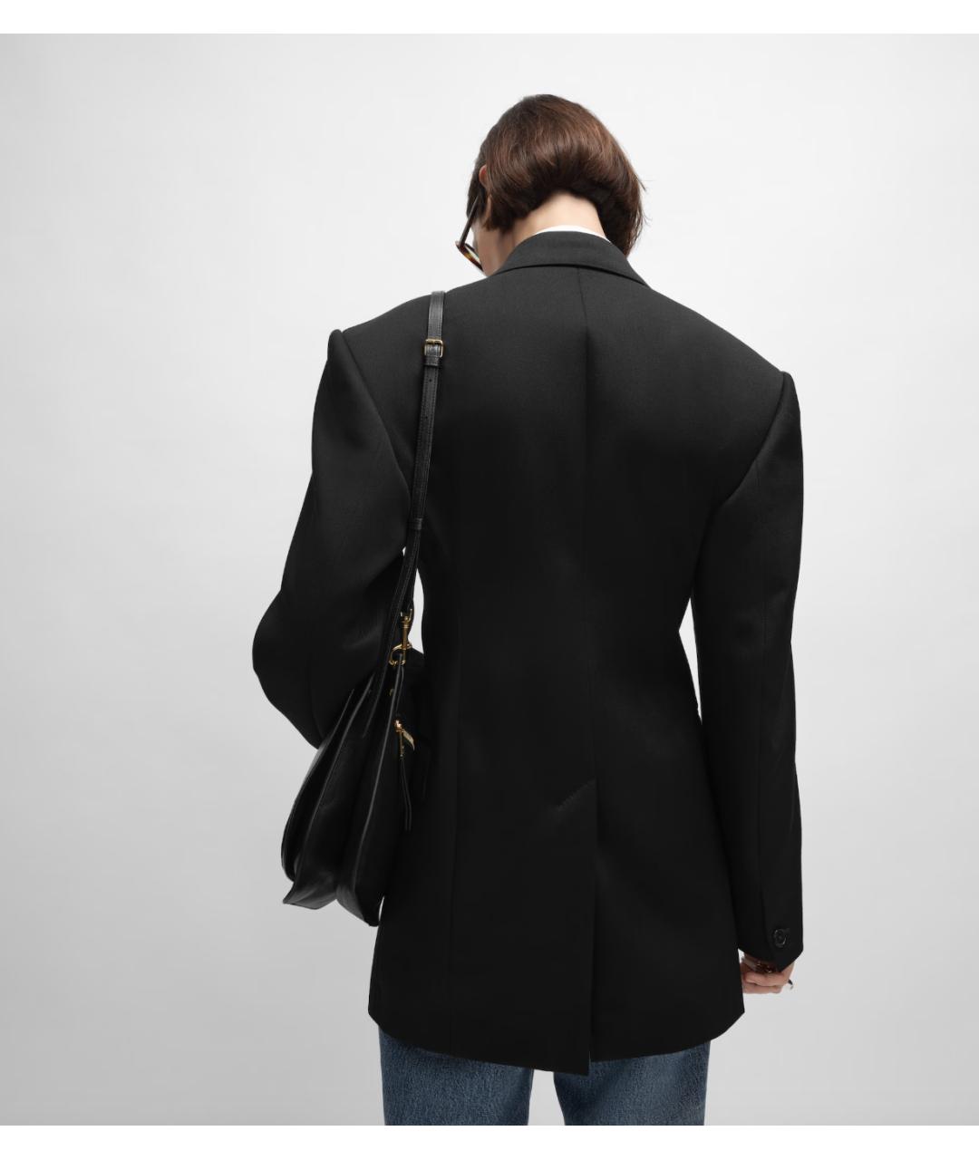 CELINE Черный шерстяной жакет/пиджак, фото 4