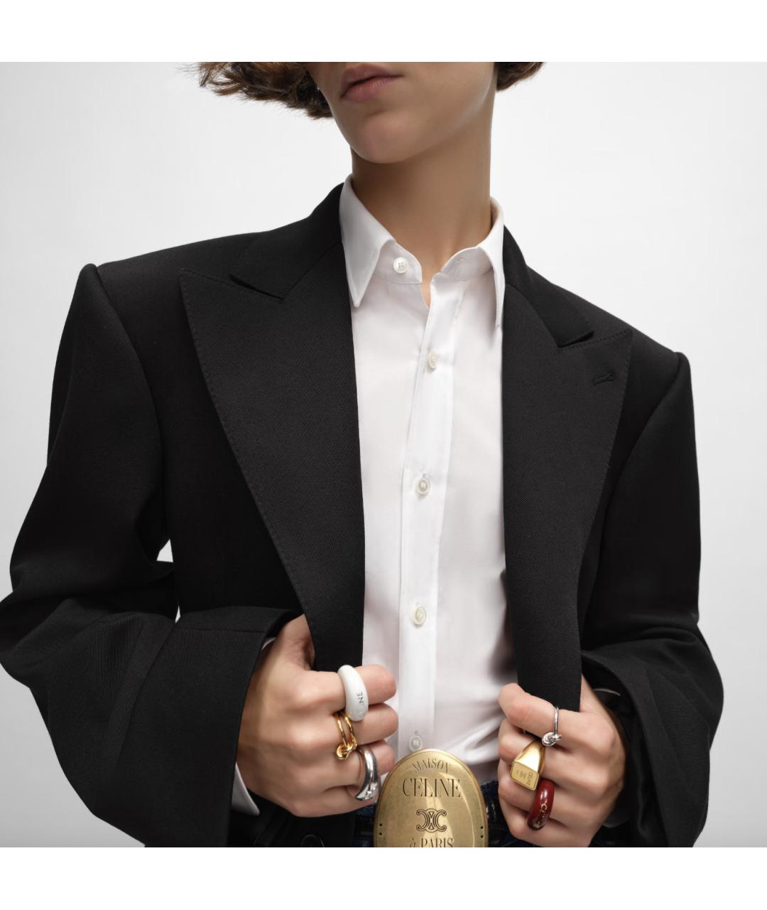 CELINE Черный шерстяной жакет/пиджак, фото 6