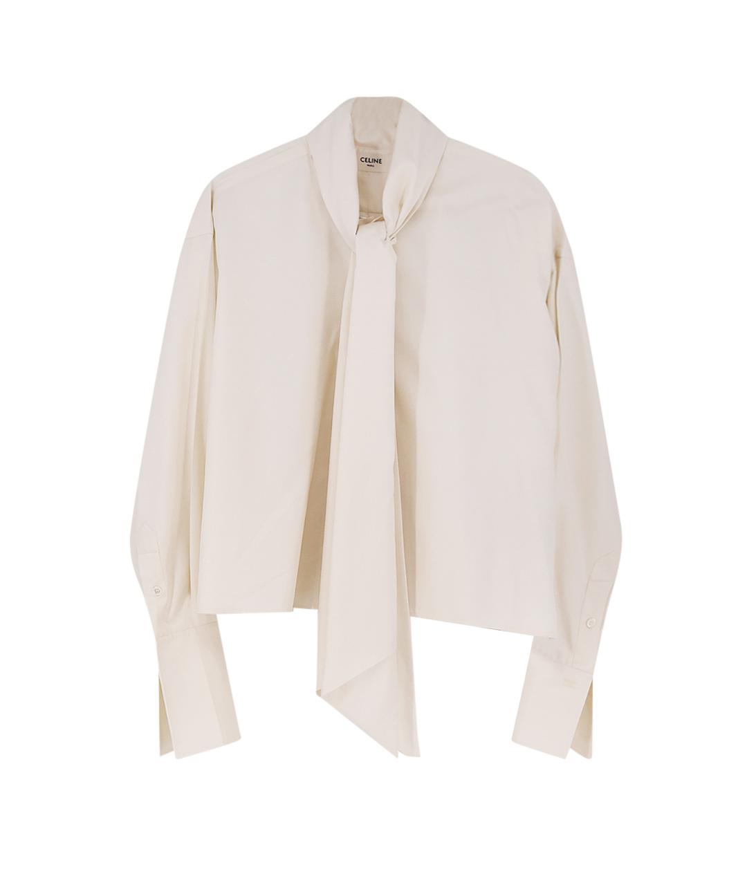CELINE Бежевая шелковая рубашка, фото 1
