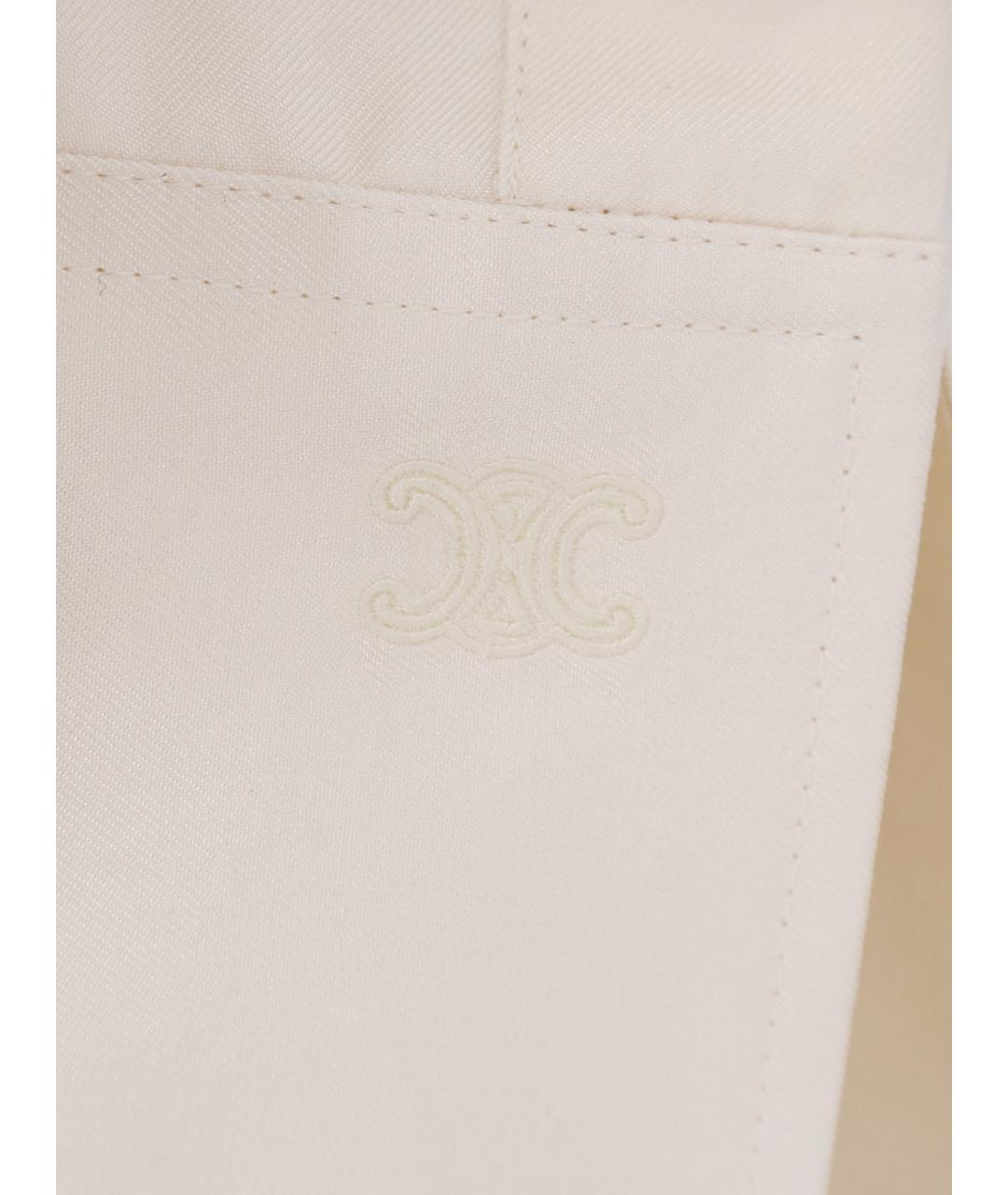 CELINE Бежевая шелковая рубашка, фото 3