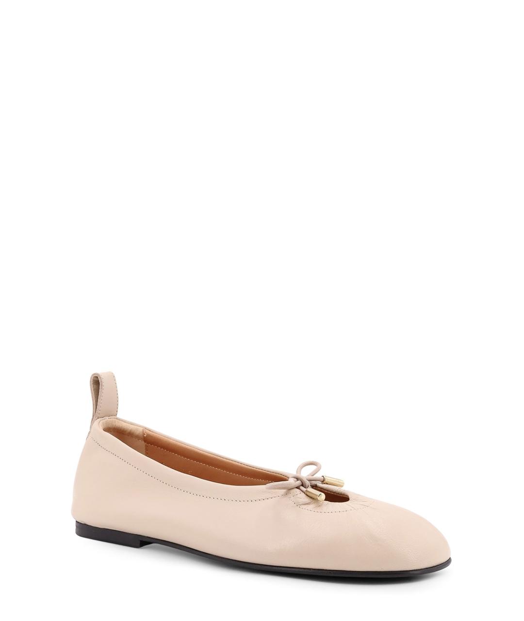 ALOHAS Бежевые кожаные балетки, фото 2