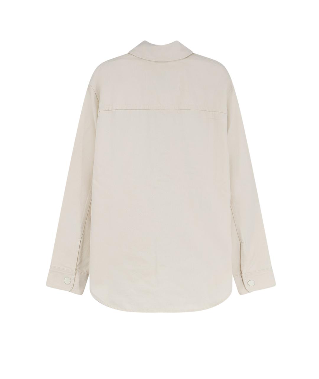 Ami Paris Бежевая хлопковая кэжуал рубашка, фото 2