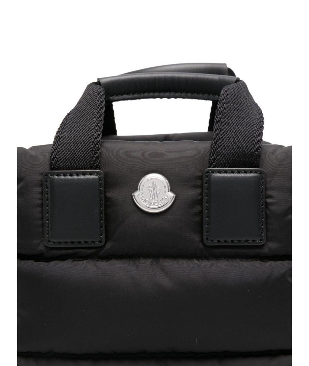 MONCLER Черная тканевая сумка с короткими ручками, фото 3
