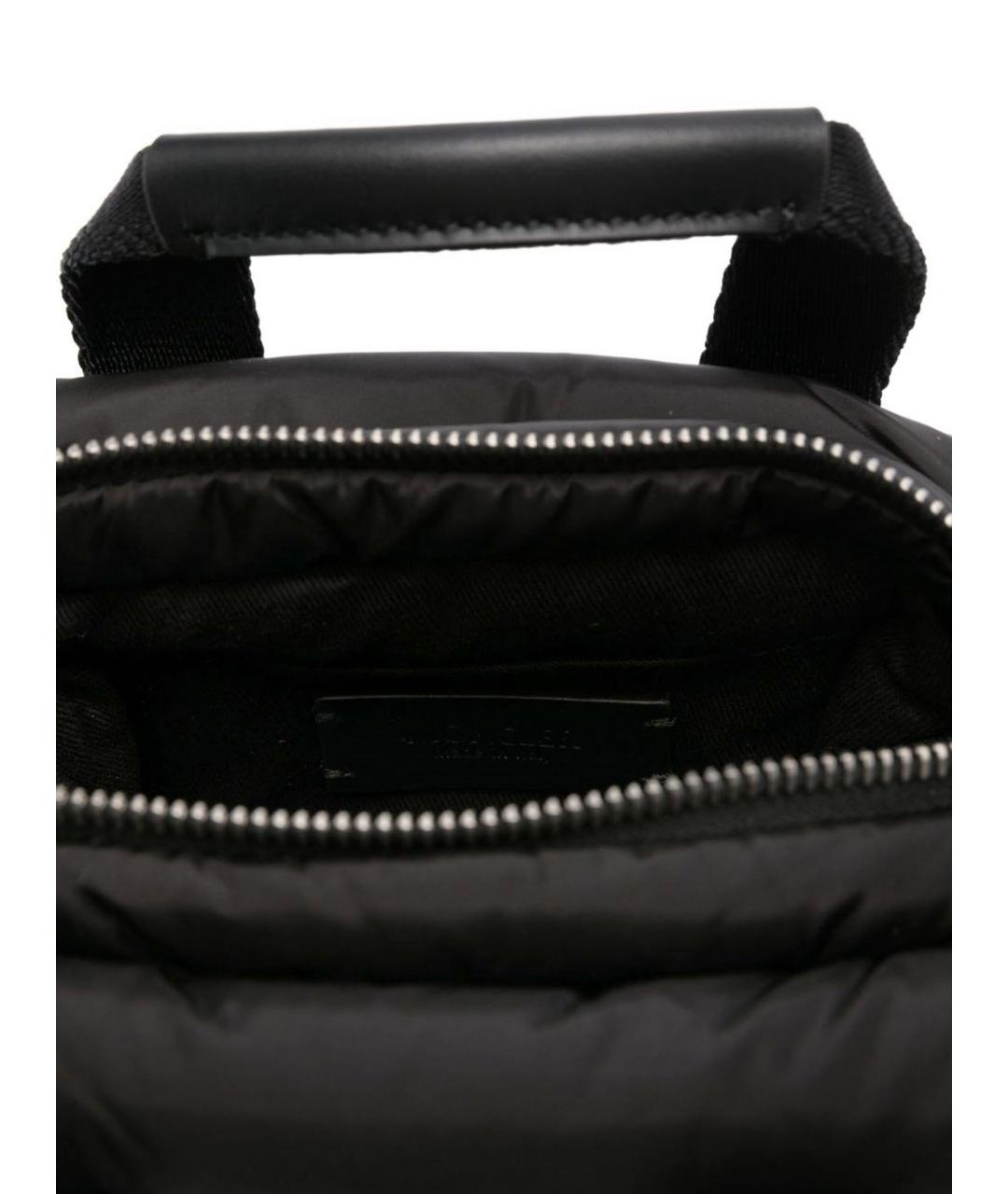 MONCLER Черная тканевая сумка с короткими ручками, фото 4