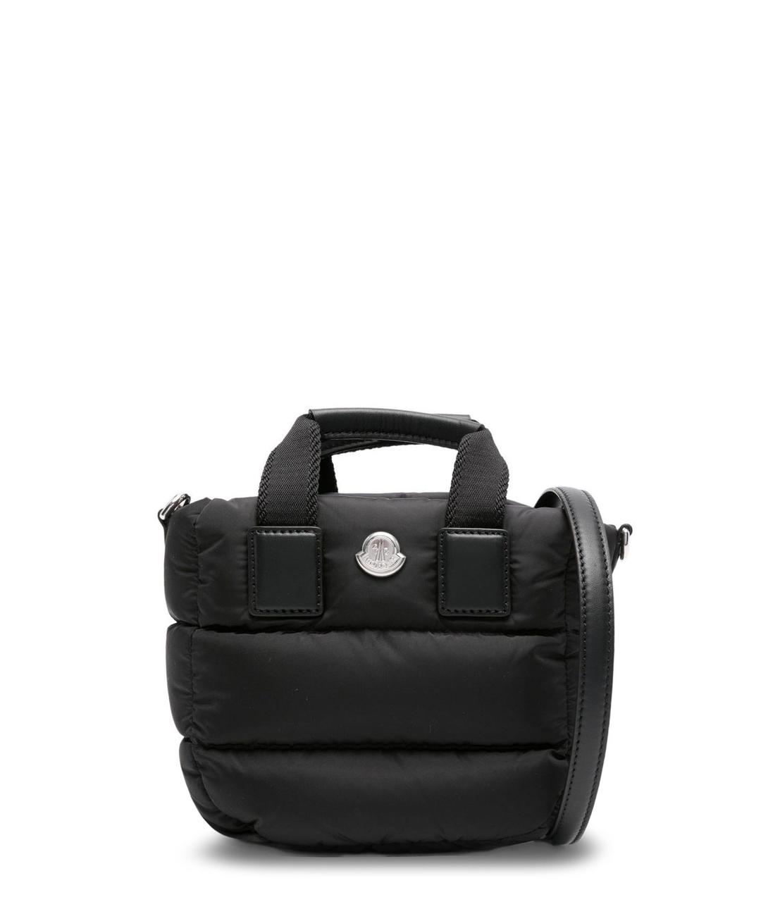 MONCLER Черная тканевая сумка с короткими ручками, фото 1