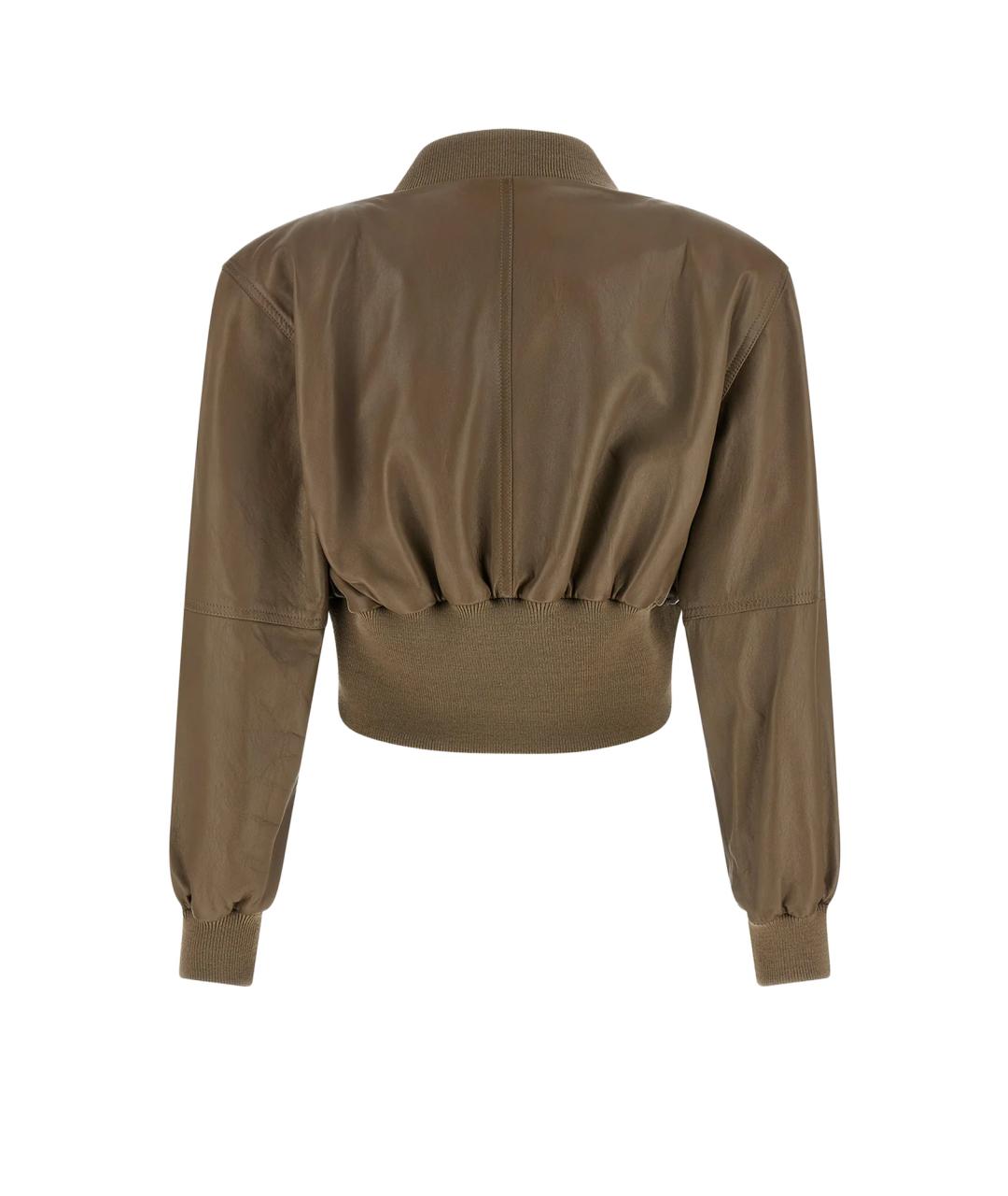 CHLOE Коричневая кожаная куртка, фото 2