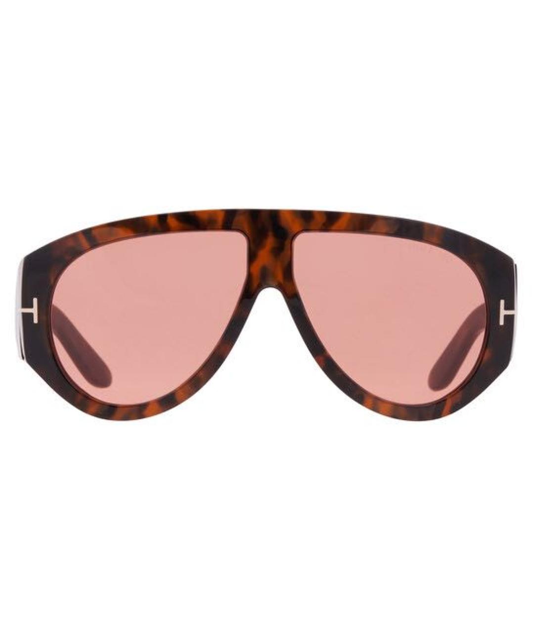 TOM FORD Коричневые пластиковые солнцезащитные очки, фото 9