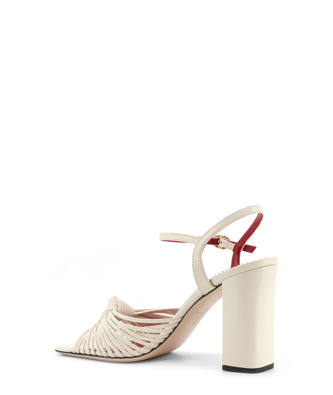 VALENTINO Белые кожаные босоножки, фото 3