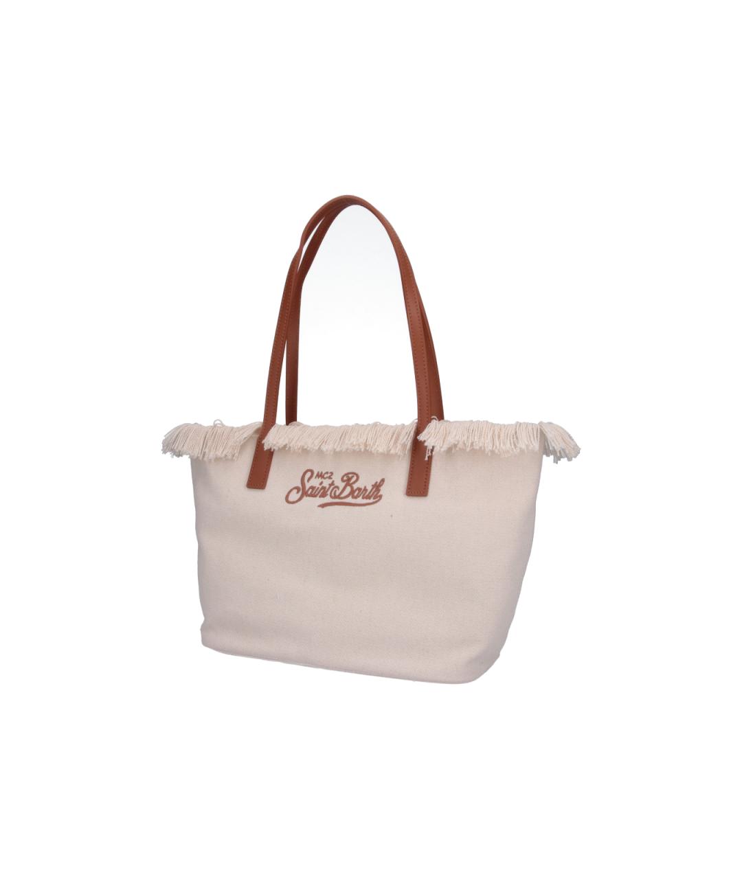 MC2 SAINT BARTH Бежевая хлопковая сумка тоут, фото 2