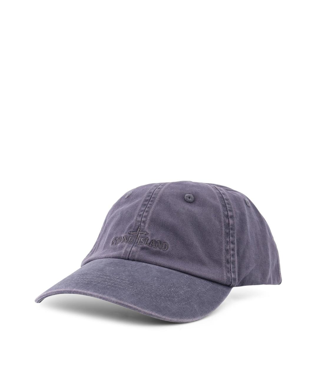 STONE ISLAND Синяя хлопковая кепка/бейсболка, фото 2