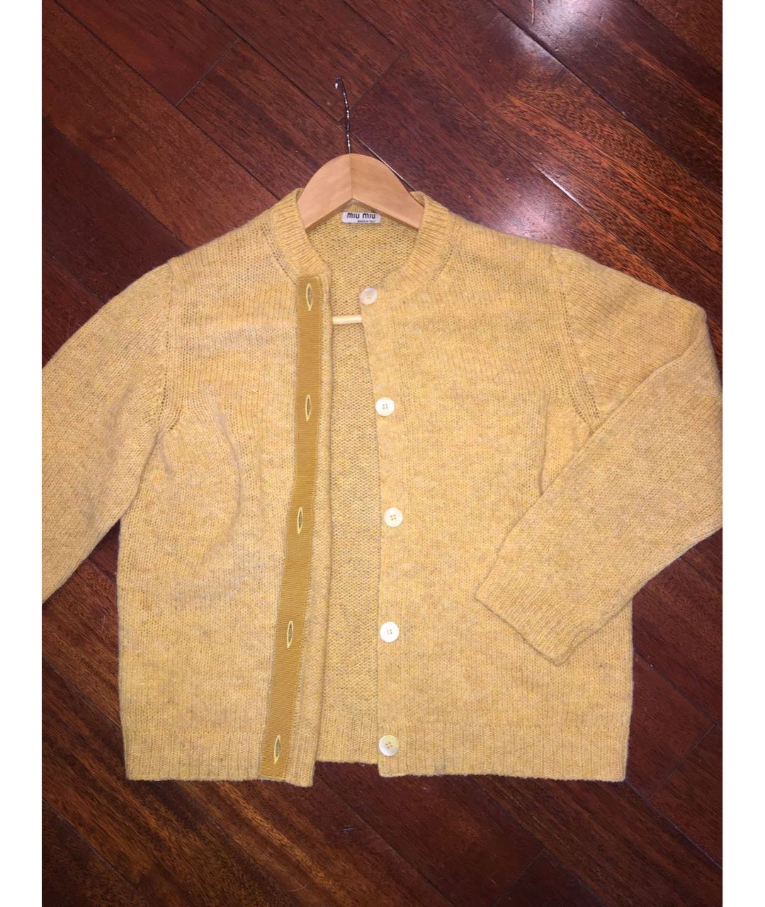 MIU MIU Желтый шерстяной джемпер / свитер, фото 4