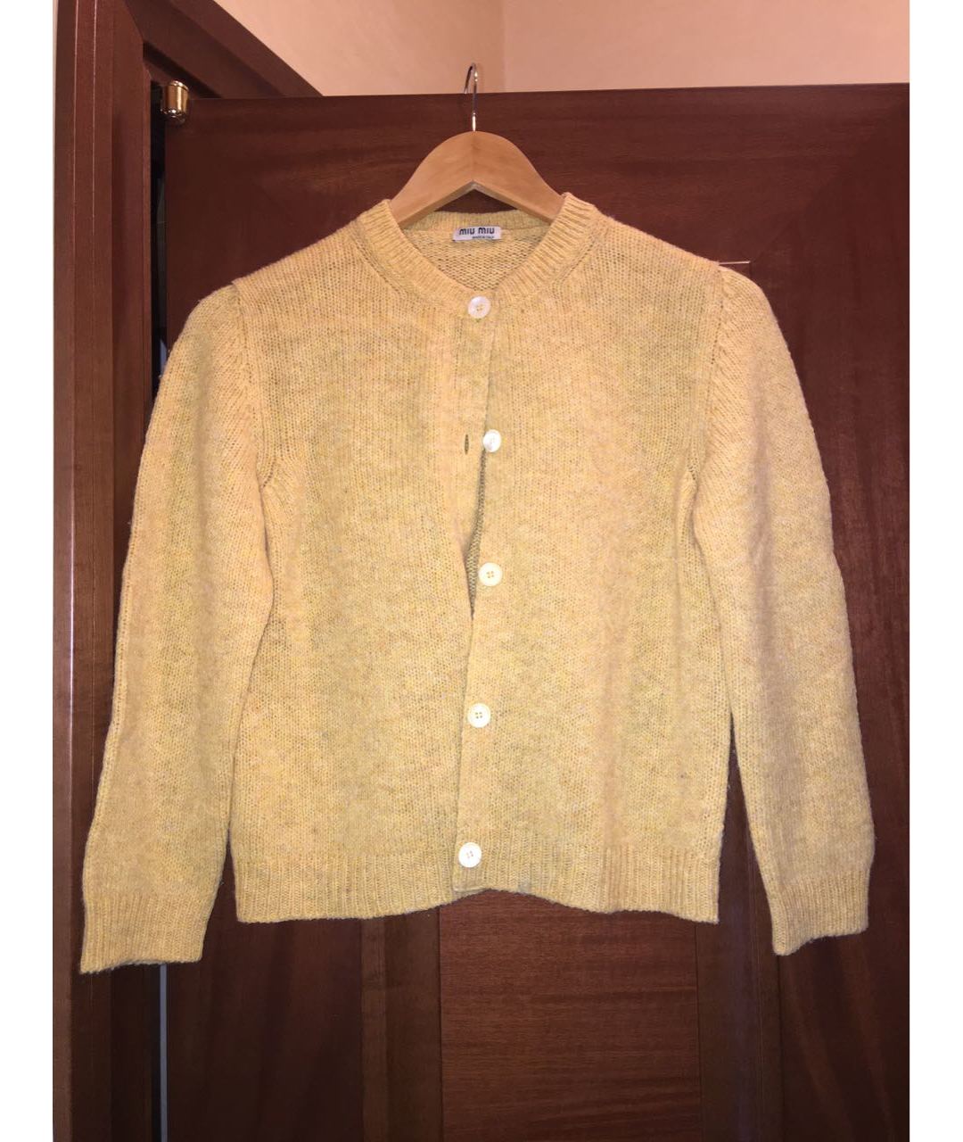 MIU MIU Желтый шерстяной джемпер / свитер, фото 6