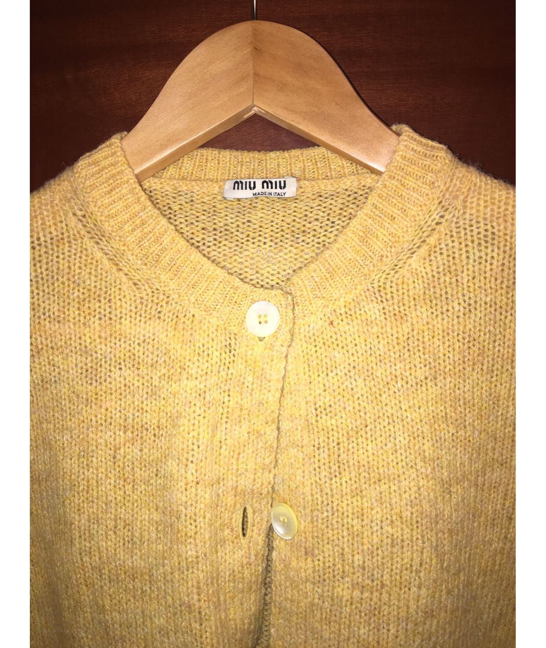 MIU MIU Желтый шерстяной джемпер / свитер, фото 3
