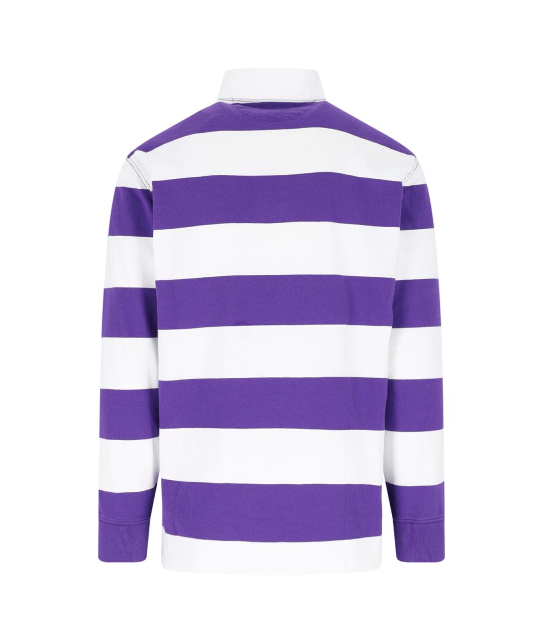 POLO RALPH LAUREN Фиолетовое хлопковое поло с длинным рукавом, фото 2