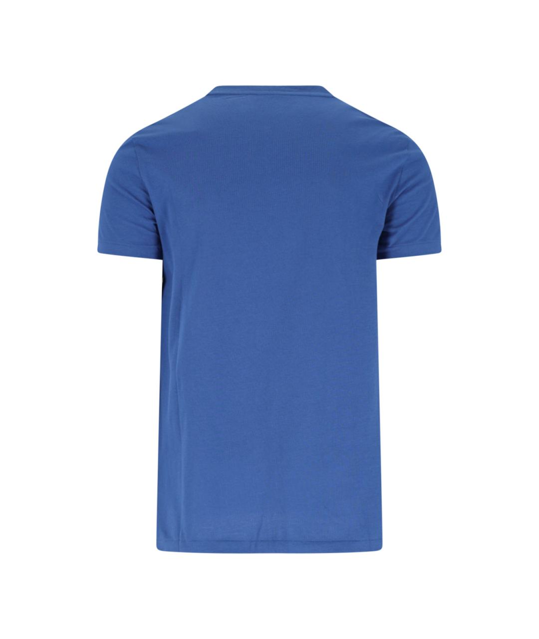 POLO RALPH LAUREN Синяя хлопковая футболка, фото 2