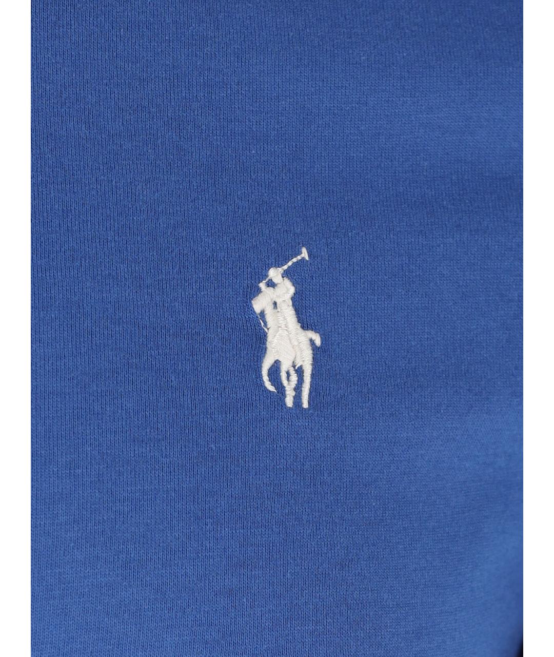 POLO RALPH LAUREN Синяя хлопковая футболка, фото 3