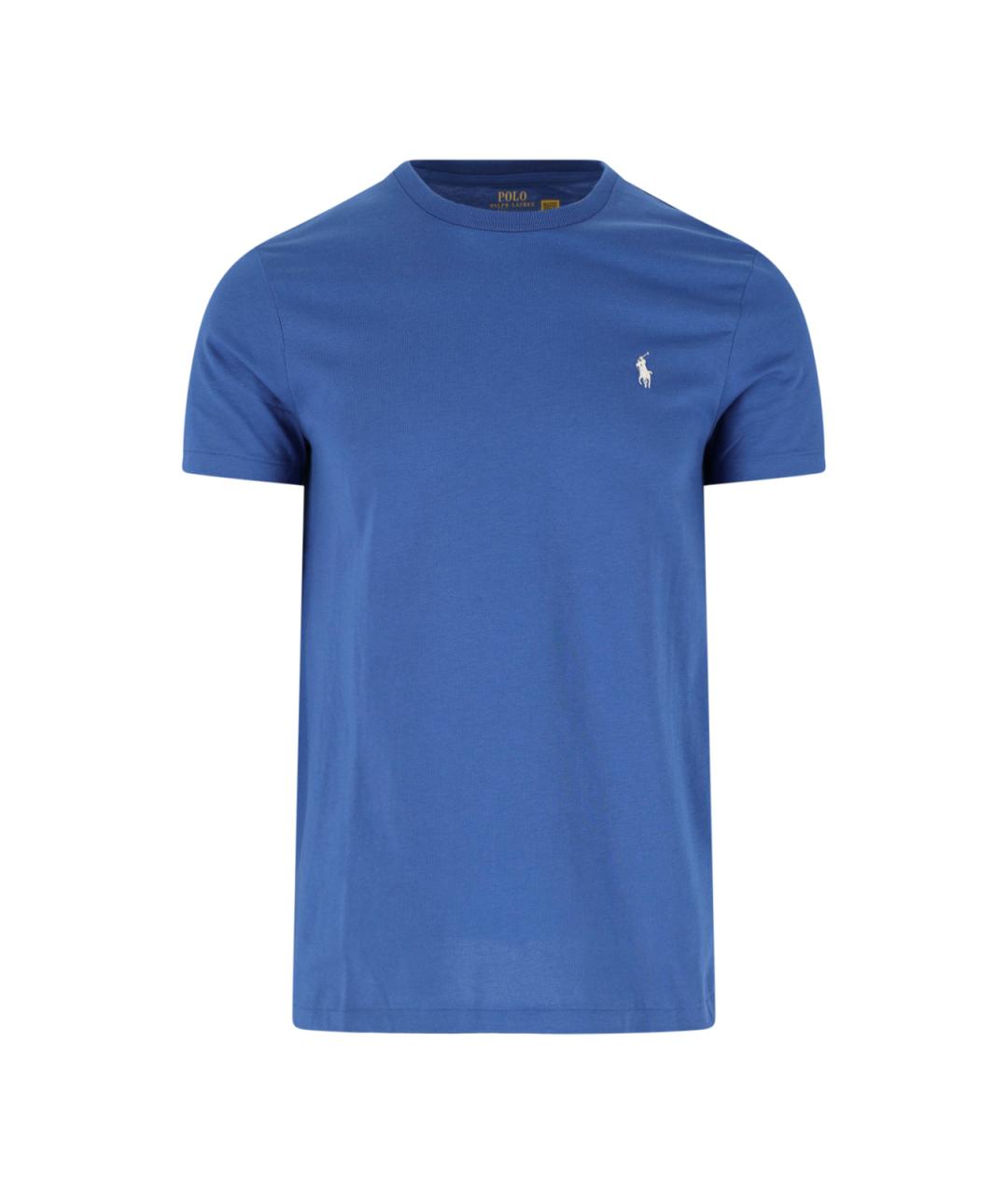 POLO RALPH LAUREN Синяя хлопковая футболка, фото 1