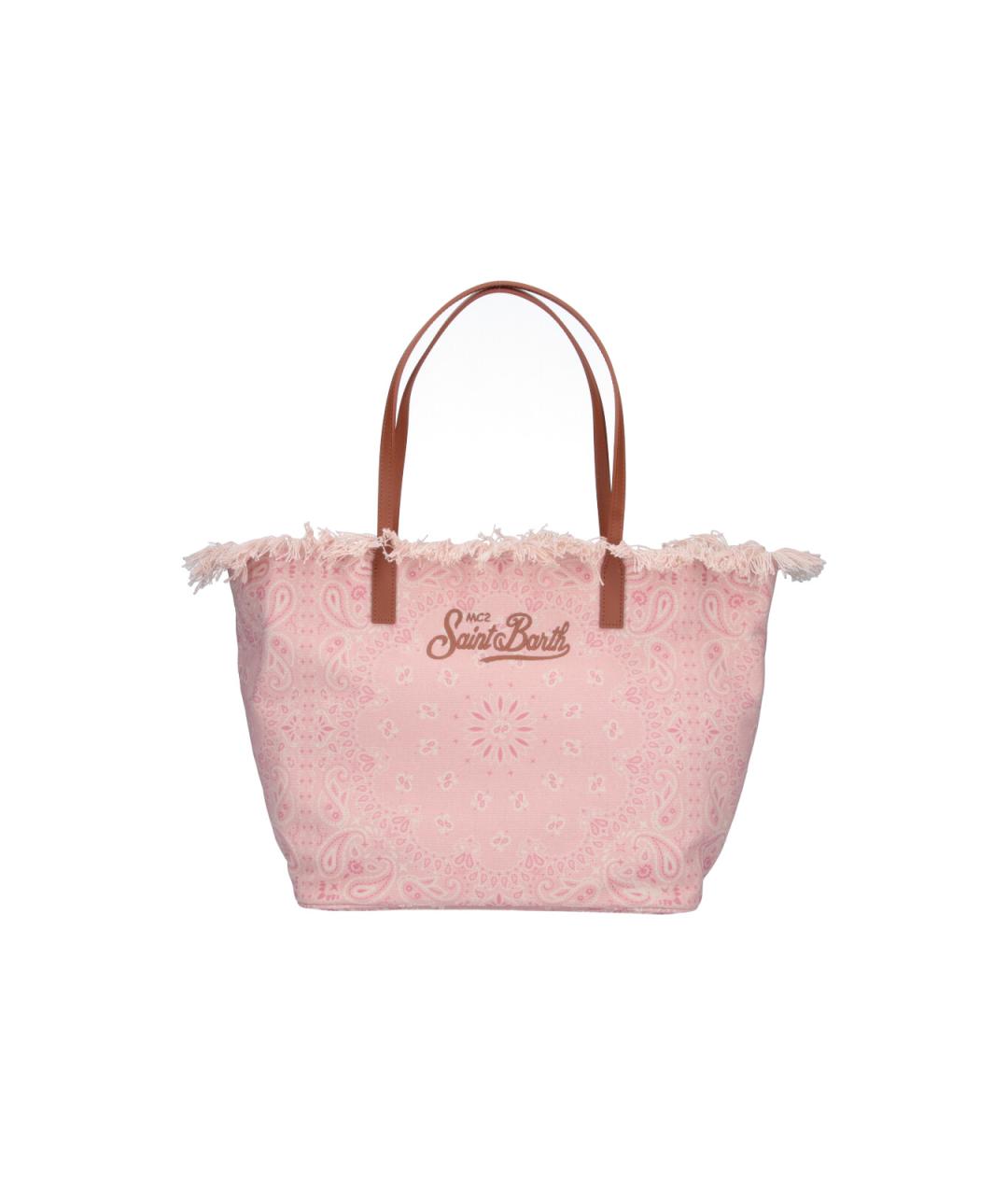 MC2 SAINT BARTH Розовая хлопковая сумка тоут, фото 1