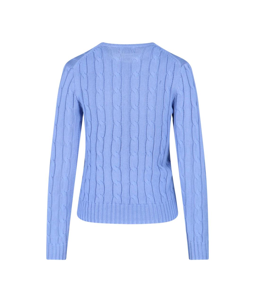 POLO RALPH LAUREN Синий хлопковый джемпер / свитер, фото 2