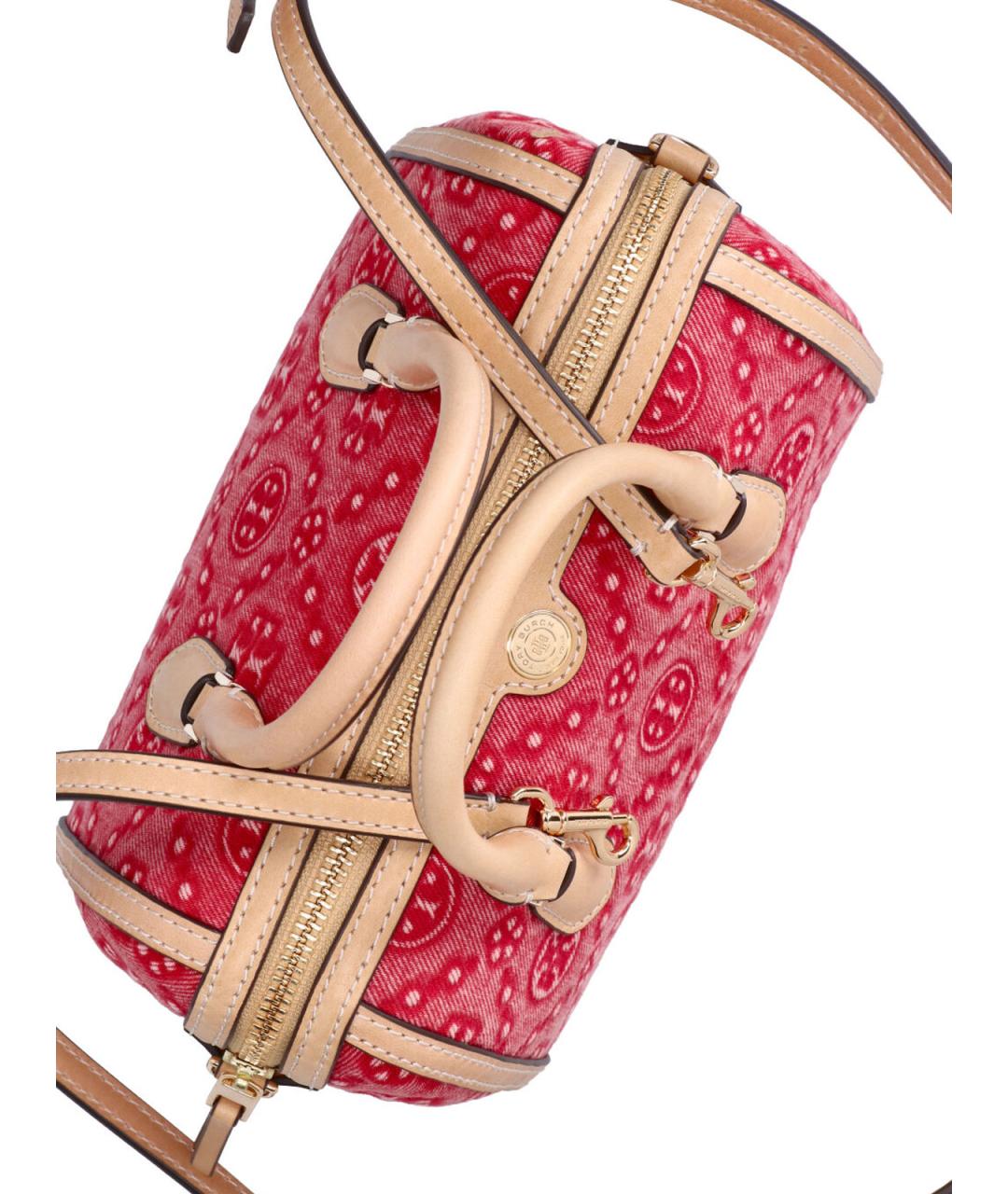 TORY BURCH Красная кожаная сумка через плечо, фото 4