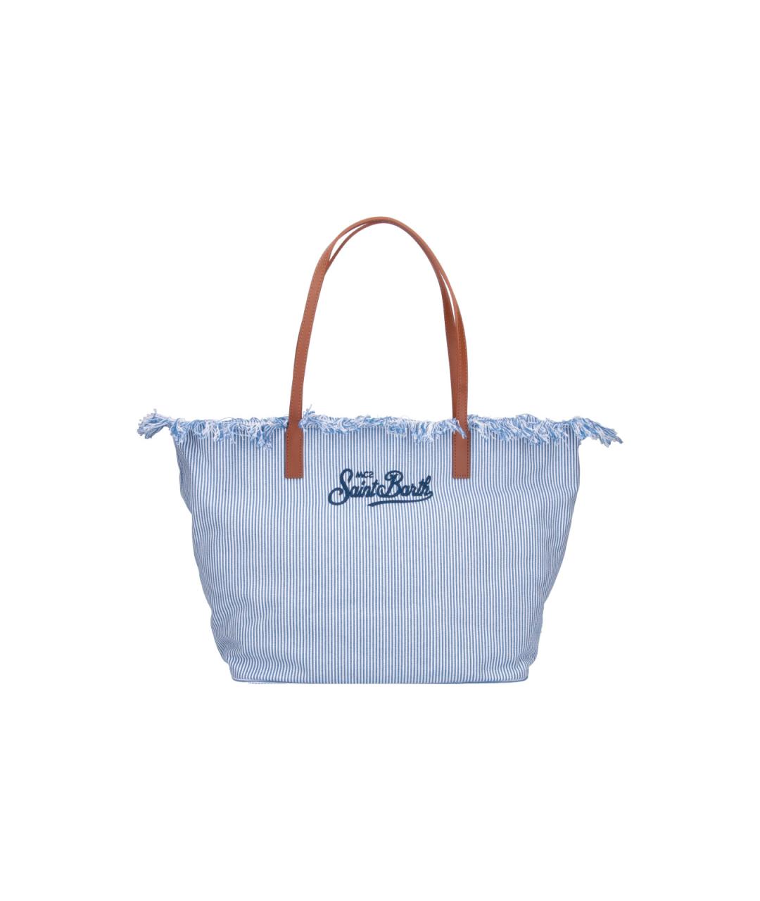 MC2 SAINT BARTH Синяя хлопковая сумка тоут, фото 1