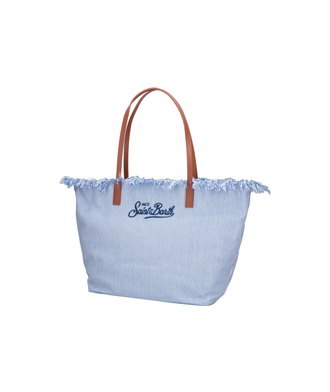 MC2 SAINT BARTH Синяя хлопковая сумка тоут, фото 2