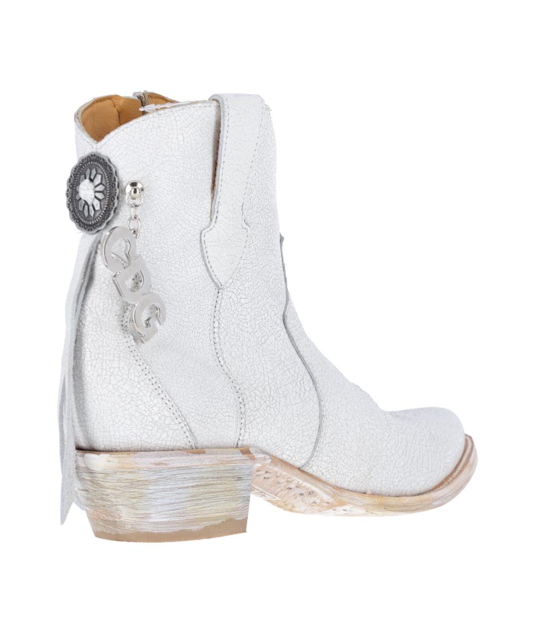 COMME DES GARÇONS Белые кожаные сапоги, фото 4