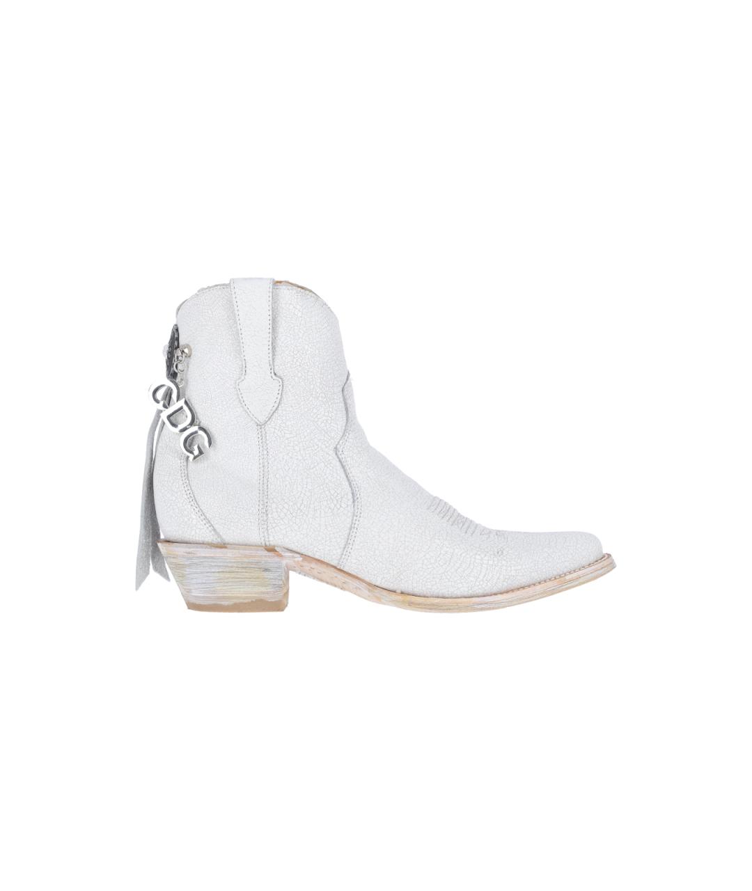 COMME DES GARÇONS Белые кожаные сапоги, фото 1