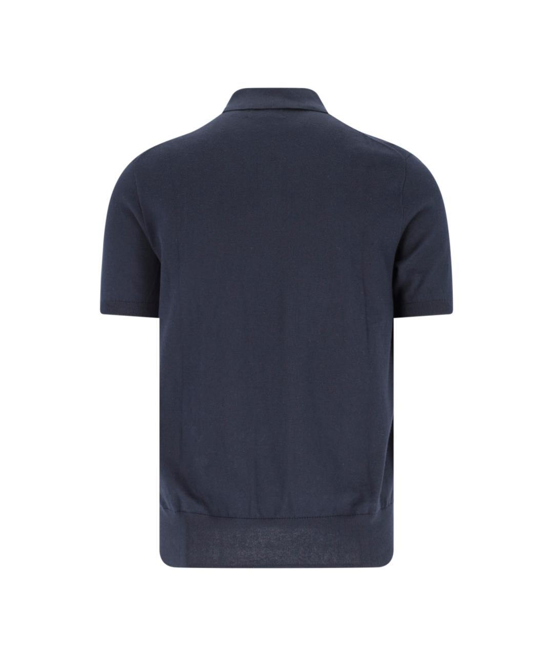 POLO RALPH LAUREN Синее хлопковое поло с коротким рукавом, фото 2