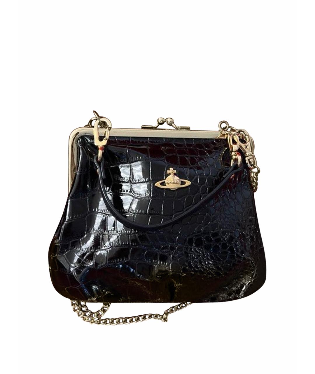 VIVIENNE WESTWOOD Черная сумка через плечо из искусственной кожи, фото 1