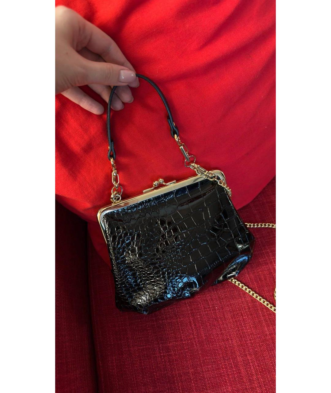 VIVIENNE WESTWOOD Черная сумка через плечо из искусственной кожи, фото 5