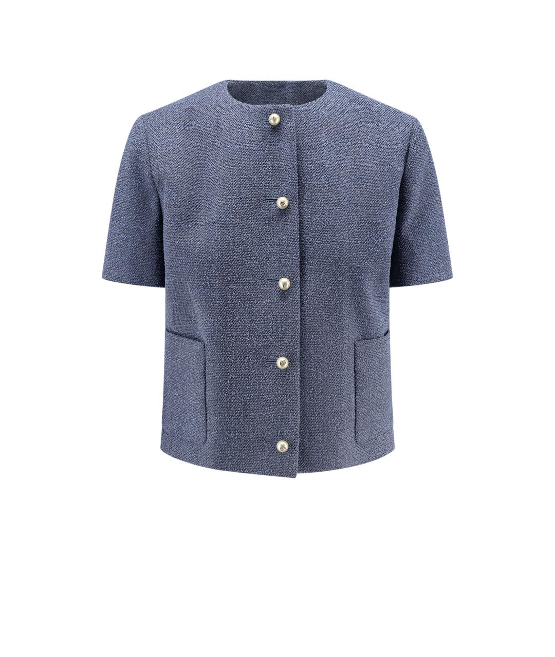 CHRISTIAN DIOR Синий шерстяной жакет/пиджак, фото 1