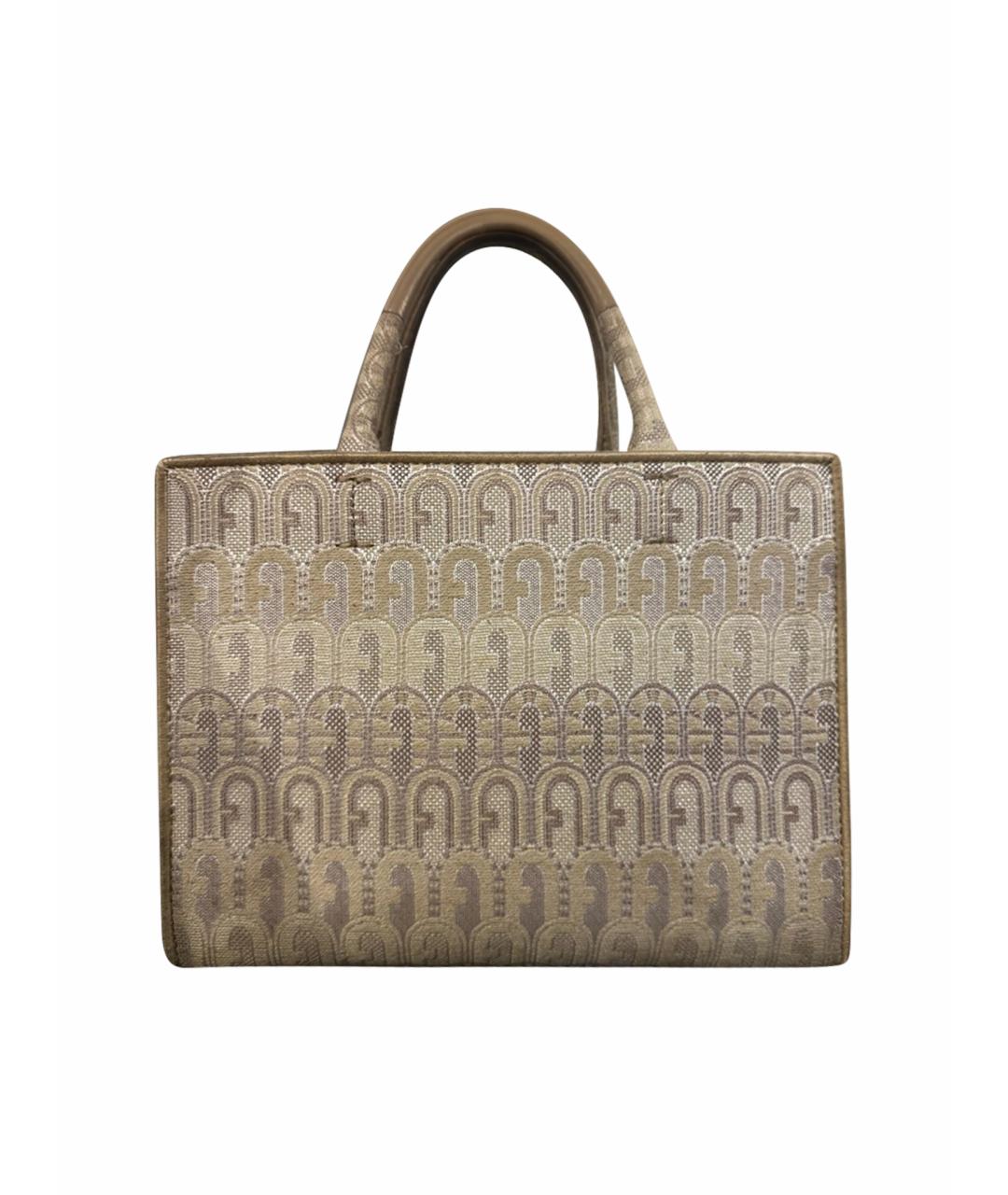 FURLA Бежевая тканевая сумка тоут, фото 1