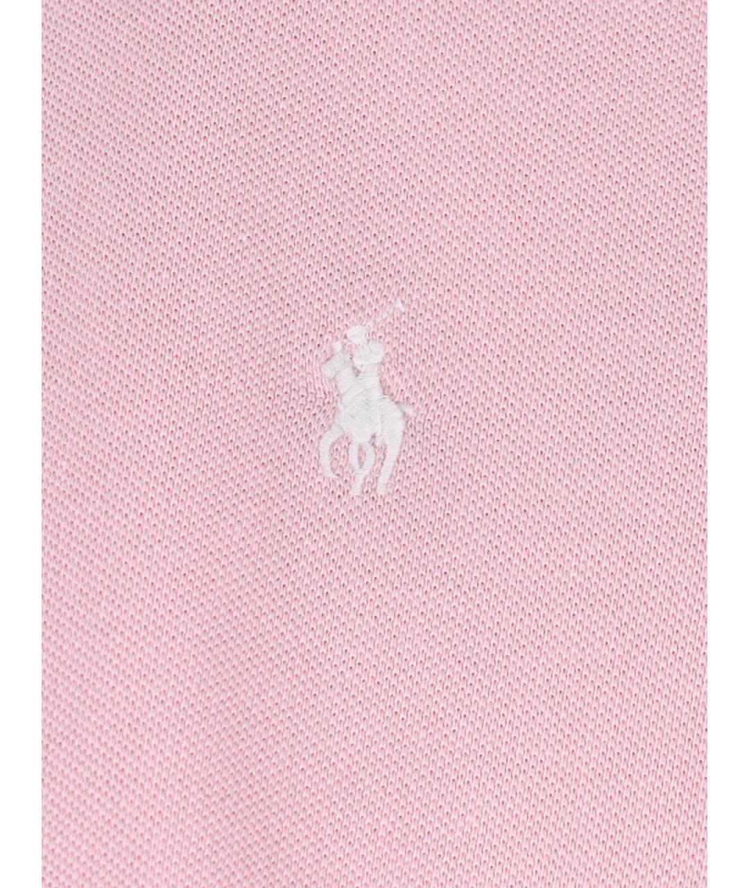 POLO RALPH LAUREN Розовое хлопковое поло с коротким рукавом, фото 3