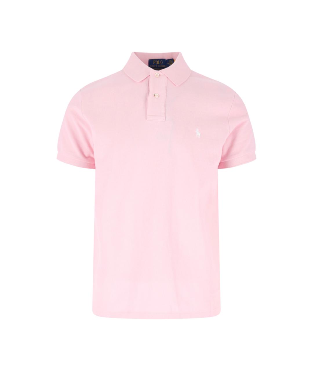 POLO RALPH LAUREN Розовое хлопковое поло с коротким рукавом, фото 1
