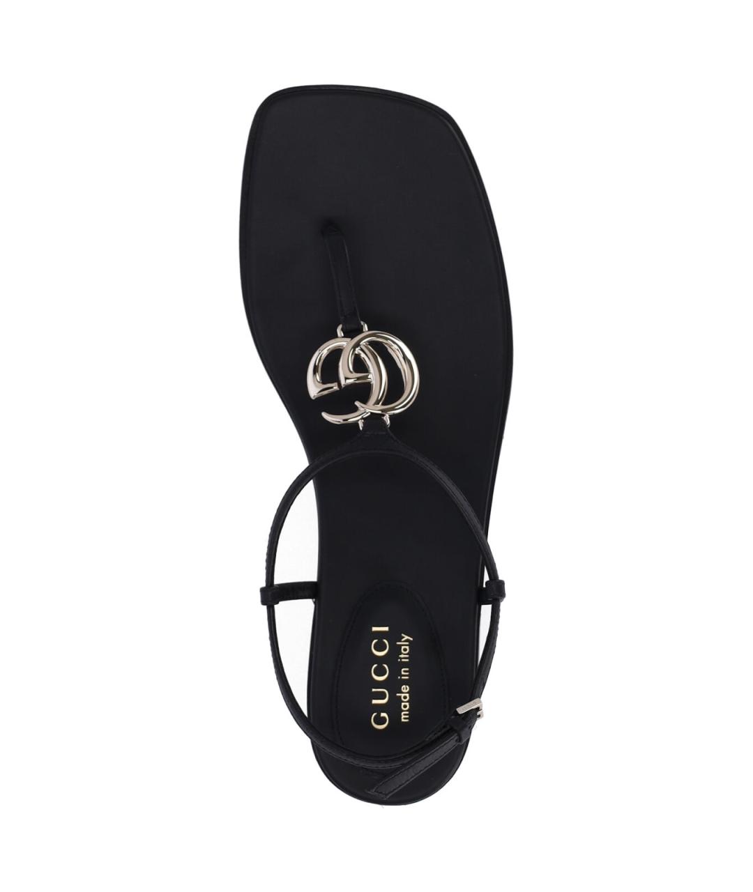 GUCCI Черные кожаные сандалии, фото 5