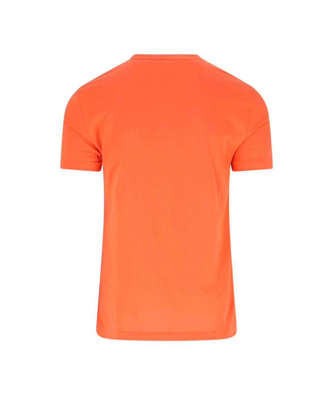 POLO RALPH LAUREN Оранжевая хлопковая футболка, фото 2