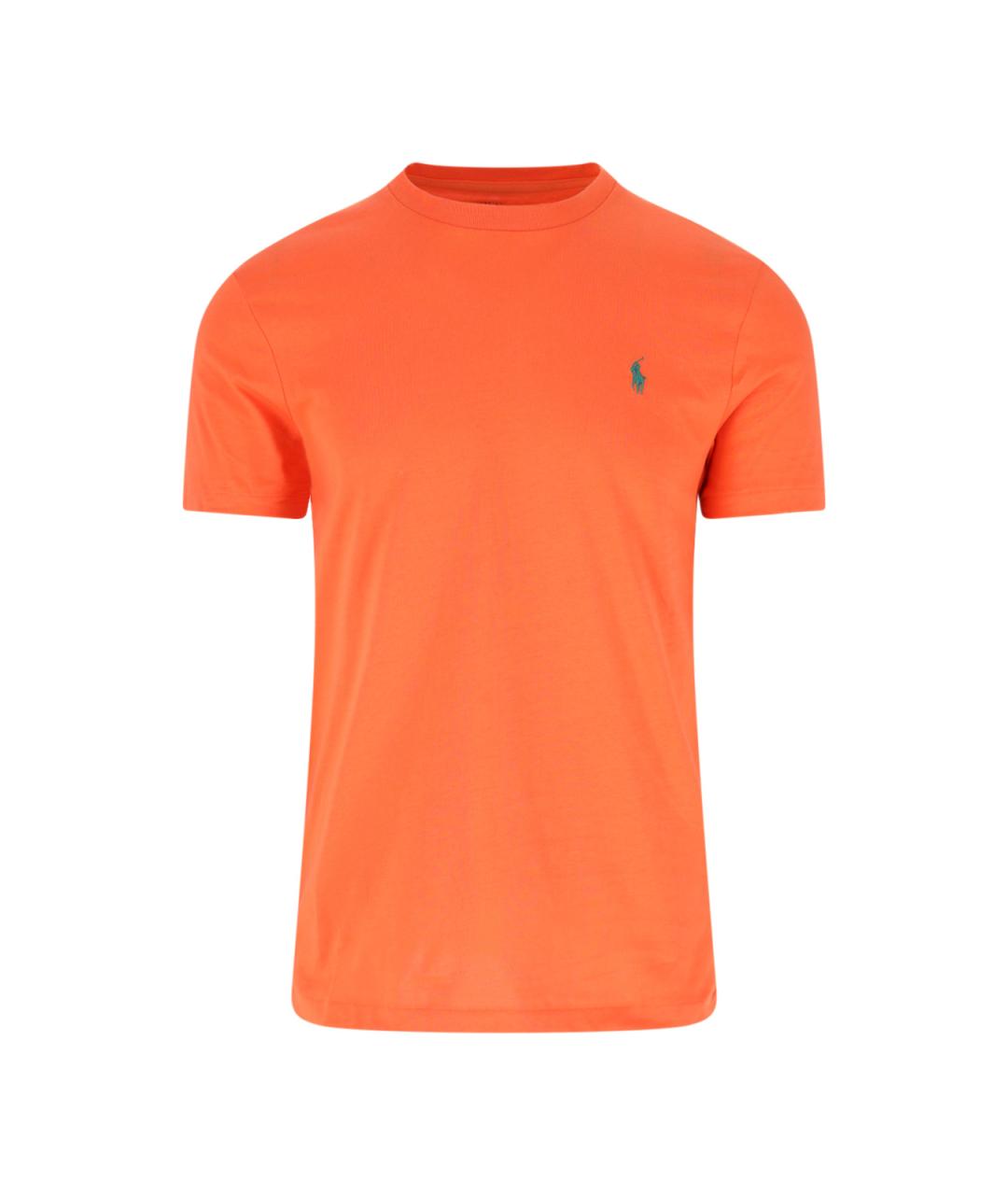 POLO RALPH LAUREN Оранжевая хлопковая футболка, фото 1