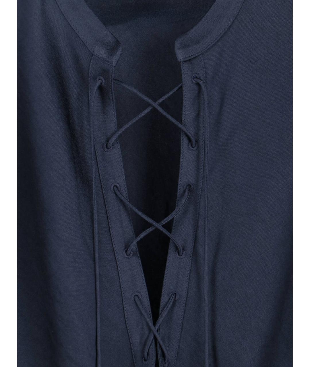 POLO RALPH LAUREN Темно-синее полиэстеровое повседневное платье, фото 3