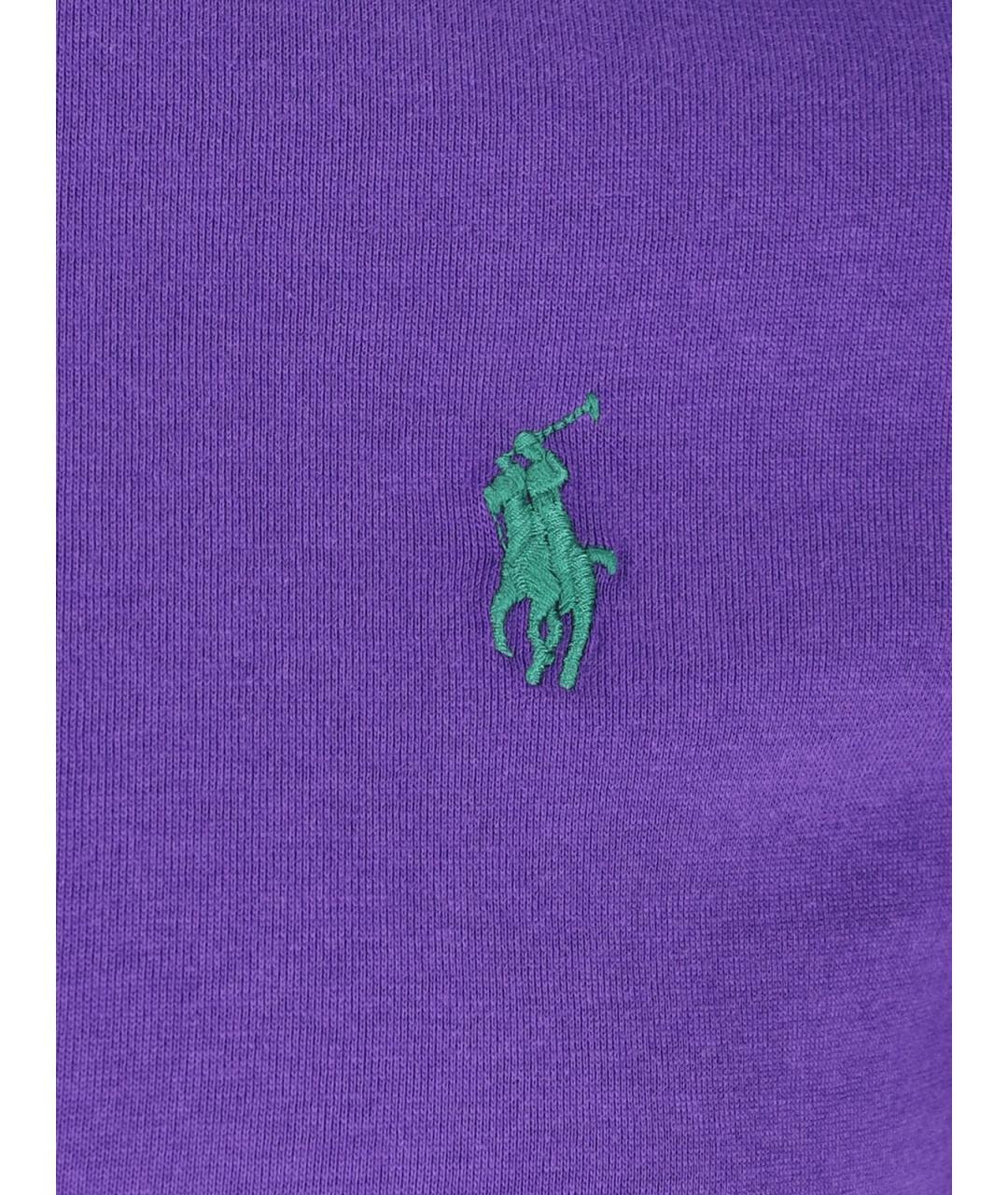 POLO RALPH LAUREN Фиолетовая хлопковая футболка, фото 3