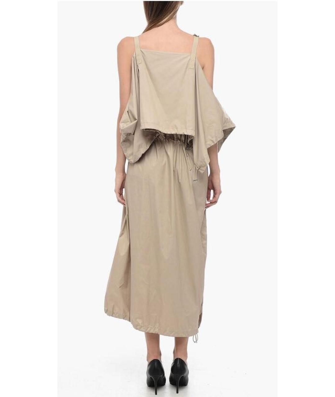 CHRISTIAN DIOR Бежевое полиэстеровое повседневное платье, фото 2