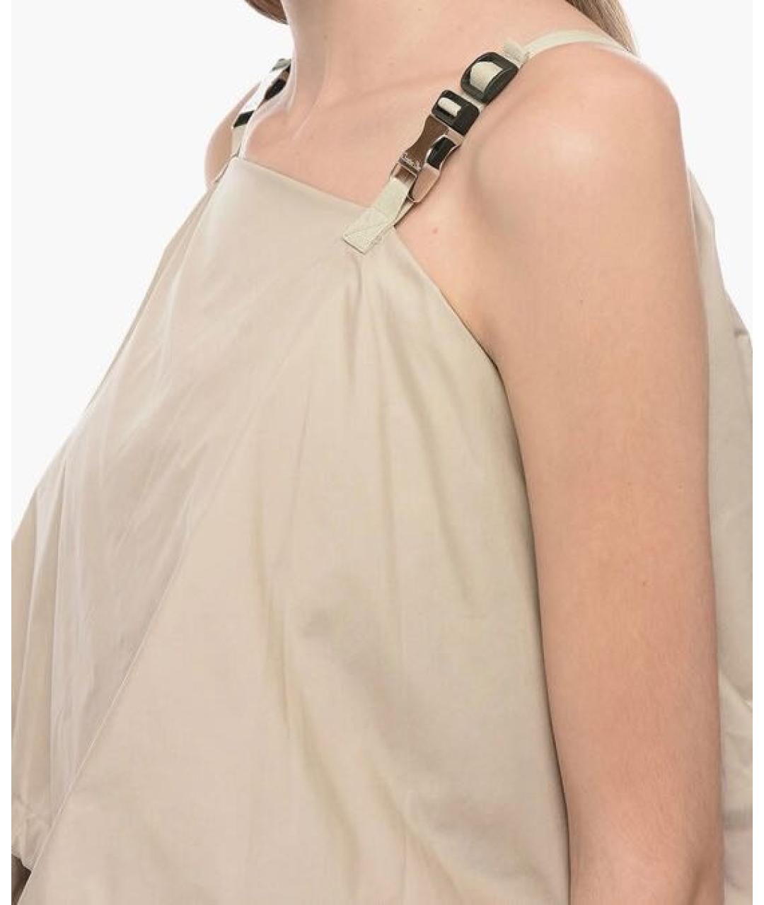 CHRISTIAN DIOR Бежевое полиэстеровое повседневное платье, фото 4