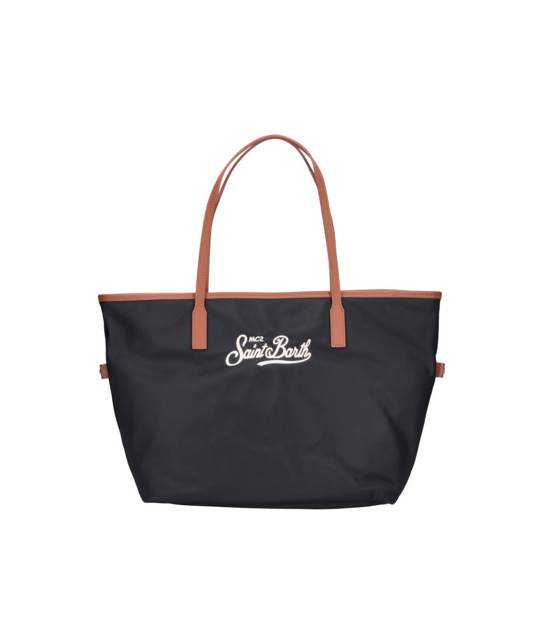 MC2 SAINT BARTH Черная синтетическая сумка тоут, фото 1