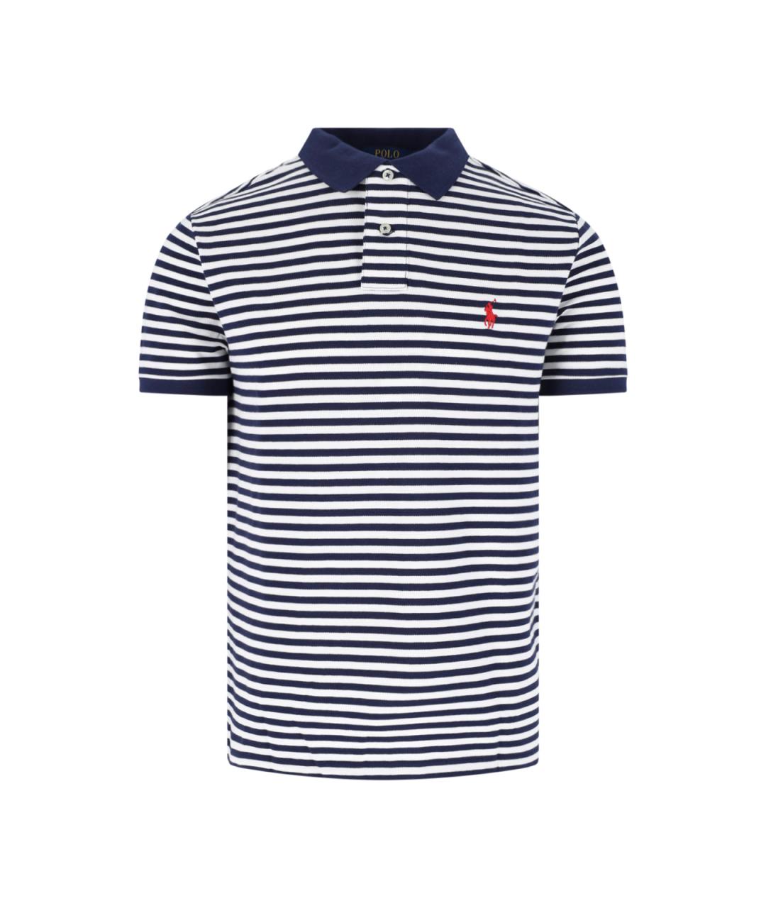 POLO RALPH LAUREN Синее хлопковое поло с коротким рукавом, фото 1