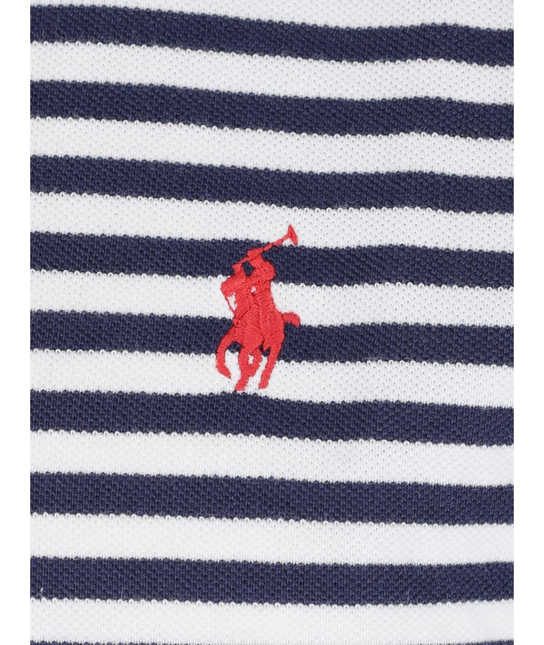 POLO RALPH LAUREN Синее хлопковое поло с коротким рукавом, фото 3