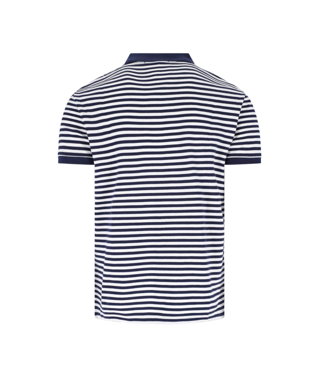 POLO RALPH LAUREN Синее хлопковое поло с коротким рукавом, фото 2